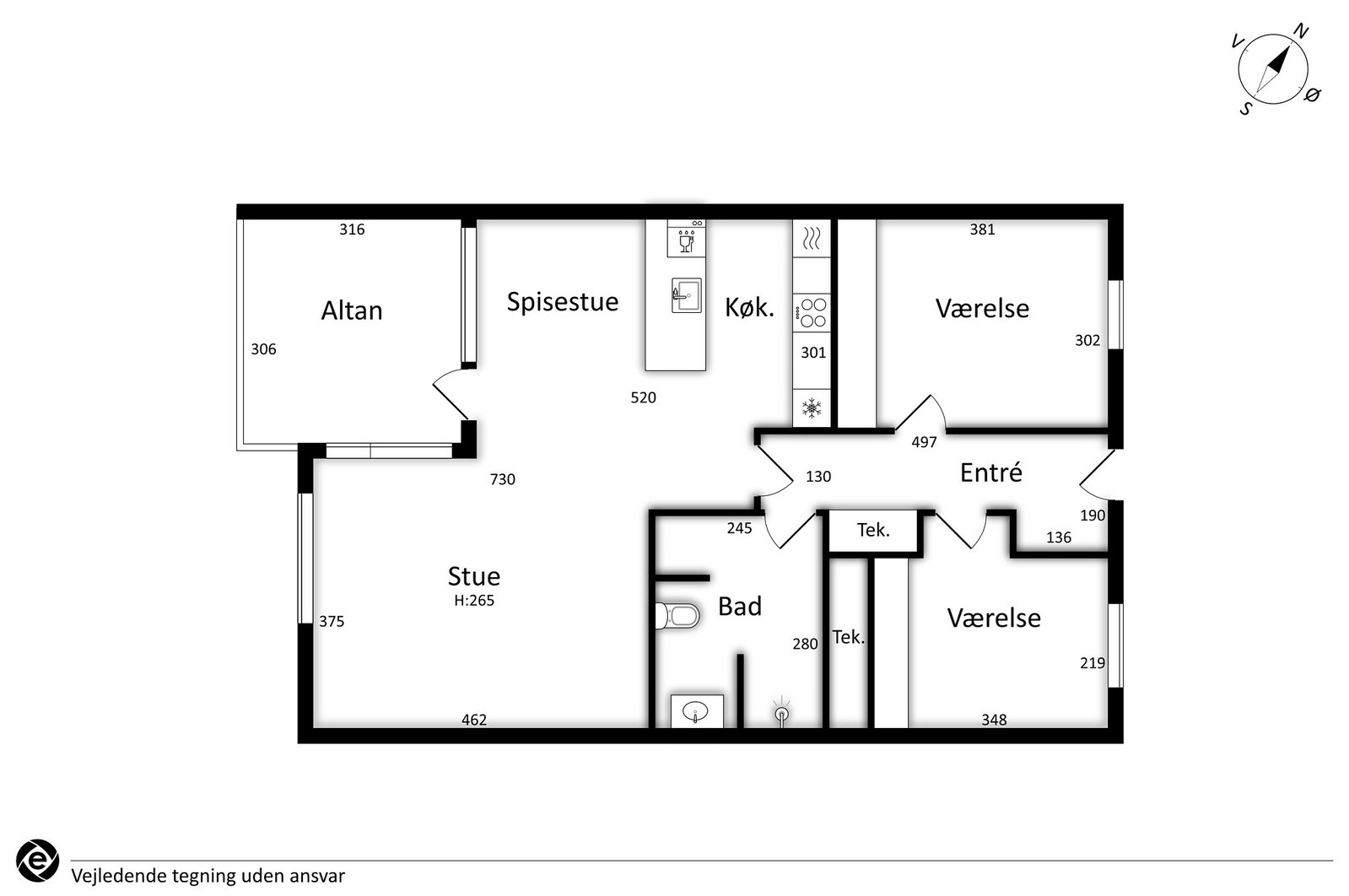 Visual presentation of the listing