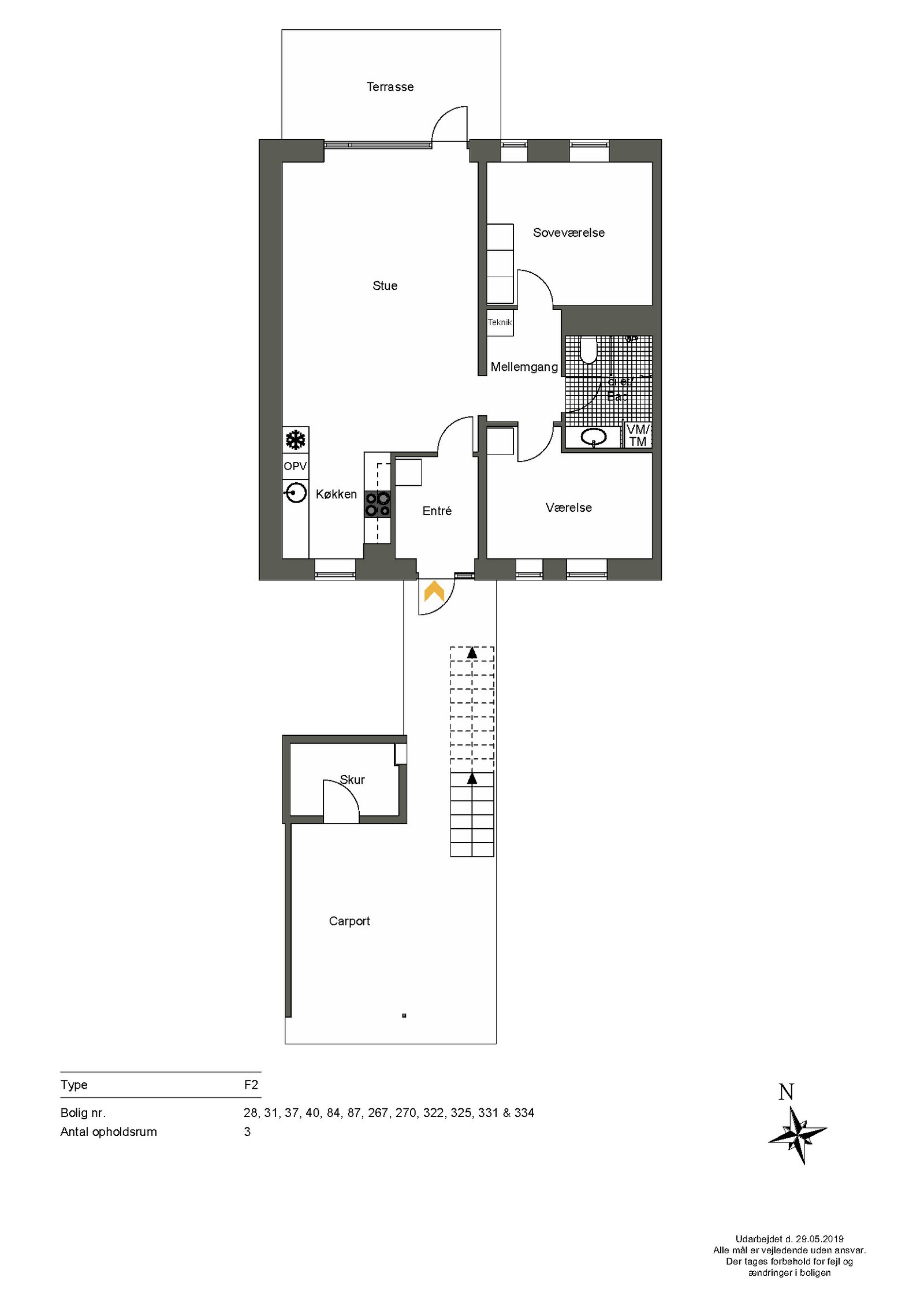 Visual presentation of the listing