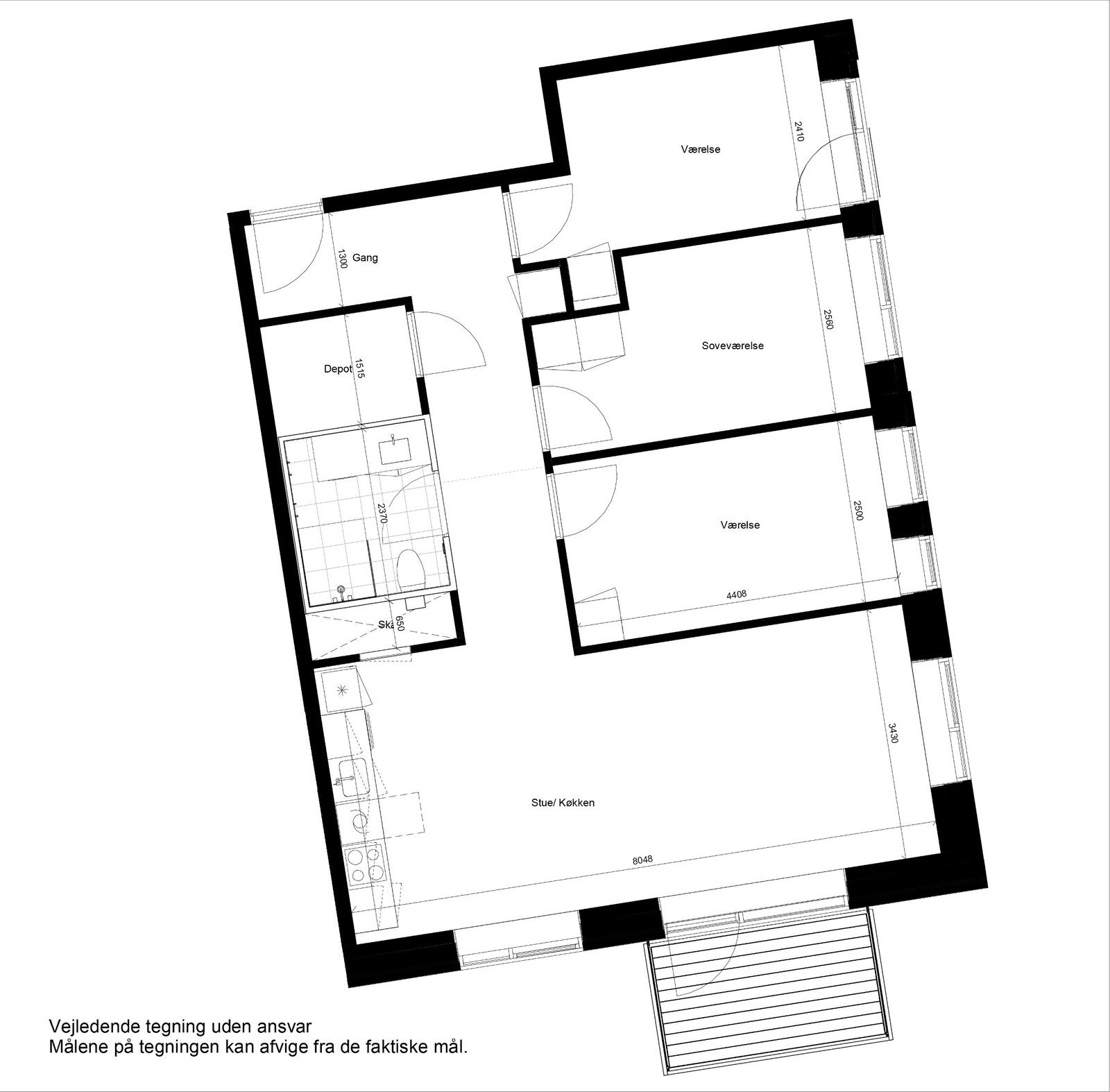 Visual presentation of the listing