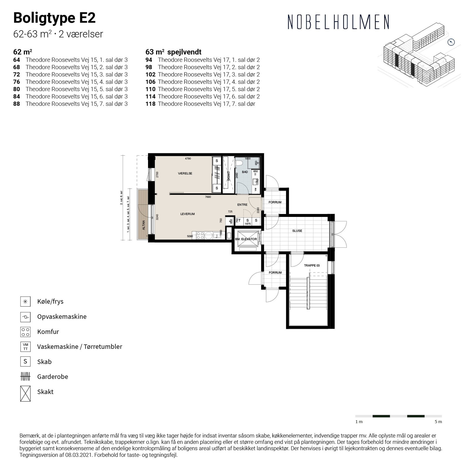 Visual presentation of the listing