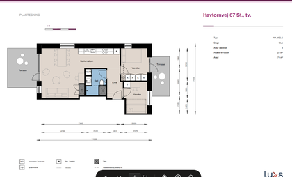 Visual presentation of the listing