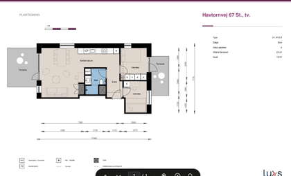 Visual presentation of the listing