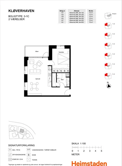 apartment Lys 2-værelses bolig på 70 m² nær Kolding Fjord
