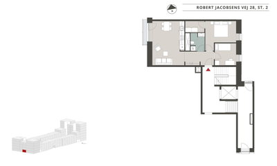Velholdt lejlighed på 84 m² - Robert Jacobsens Vej, København S - 4