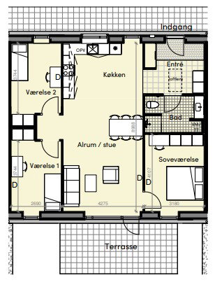 Rummeligt rækkehus i ét plan på 105 m² - Udspringet, Tørring - 2