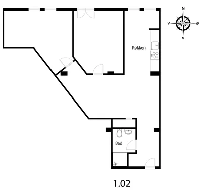 Bright 1-3-room apartment in Aarhus city center with storage room - Vesterport, Aarhus C - 3