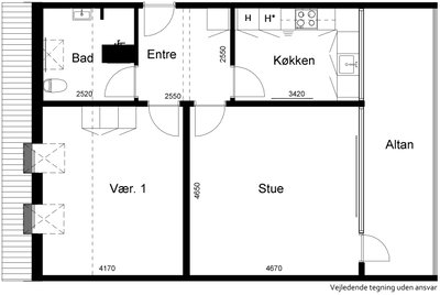 Lækker lejlighed med 2 værelser - Middelfartvej, Odense V - 4