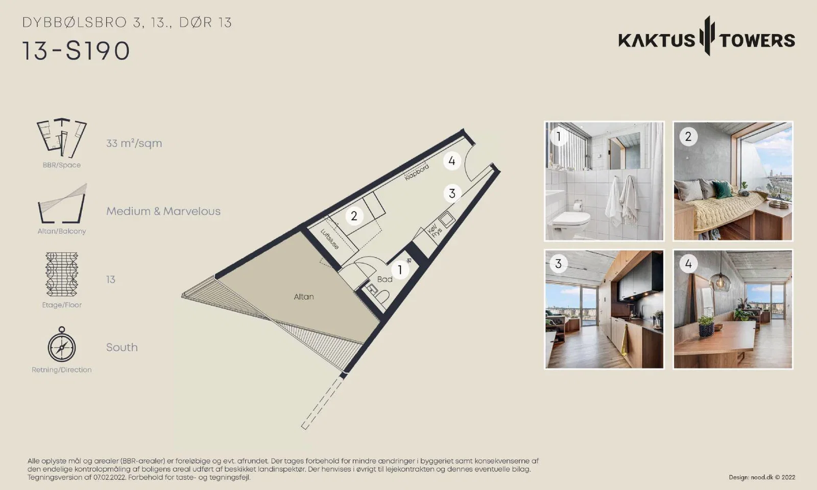 Visual presentation of the listing