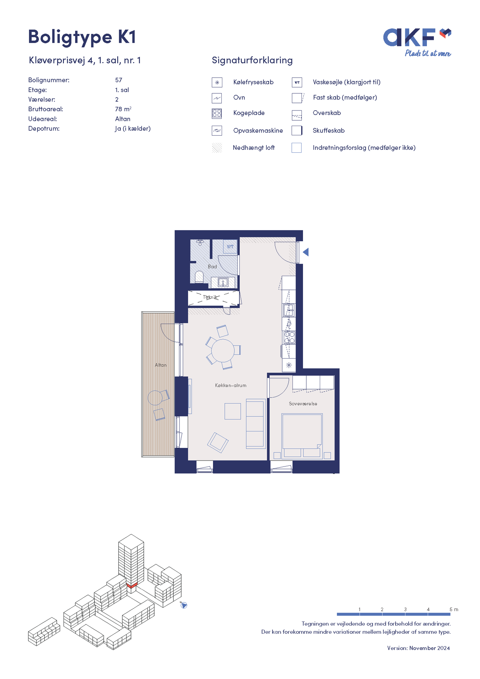 Visual presentation of the listing