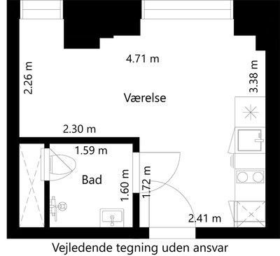 1-værelses bolig med fællesfaciliteter - Østre Stationsvej, Odense C - 3