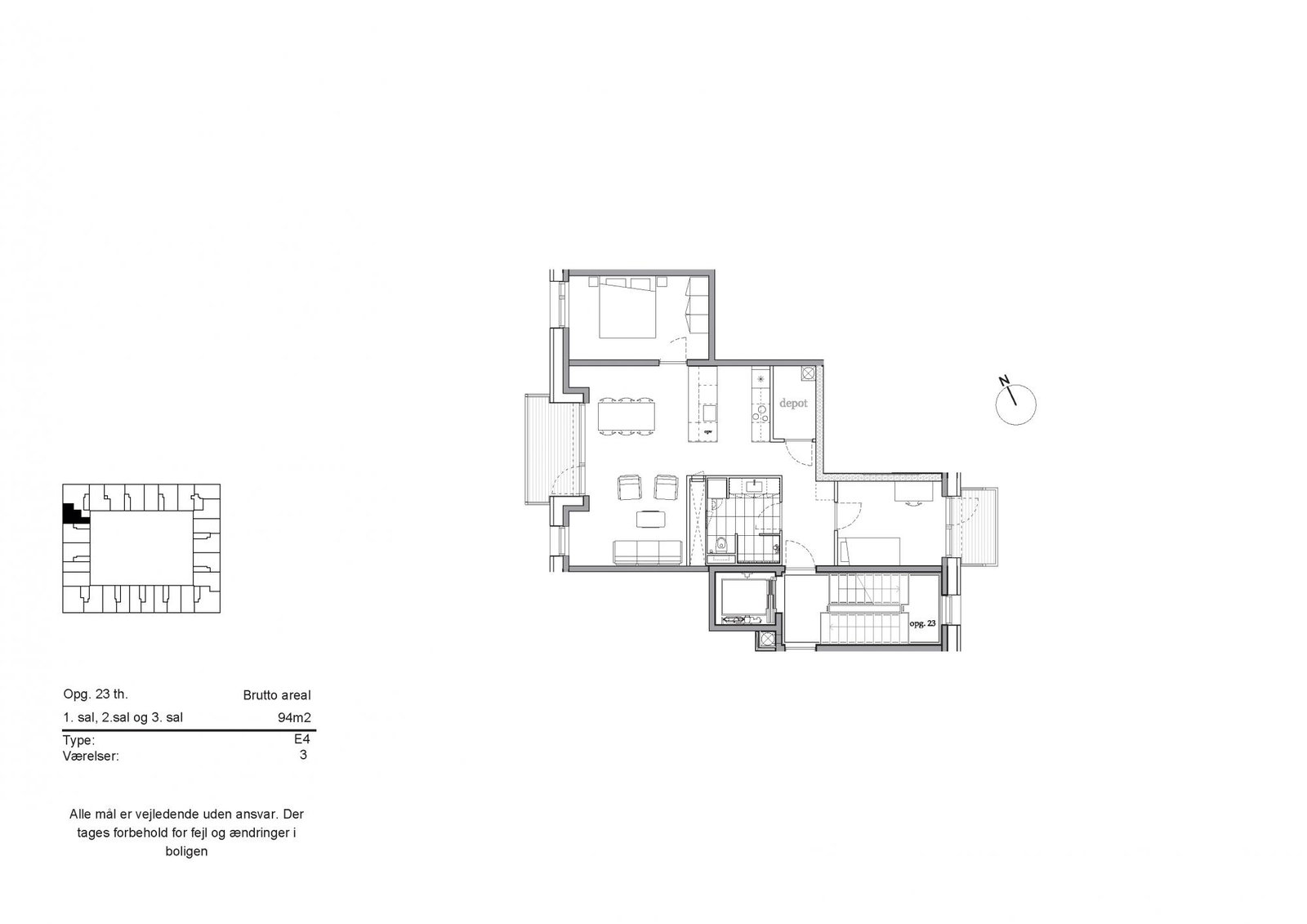 Visual presentation of the listing