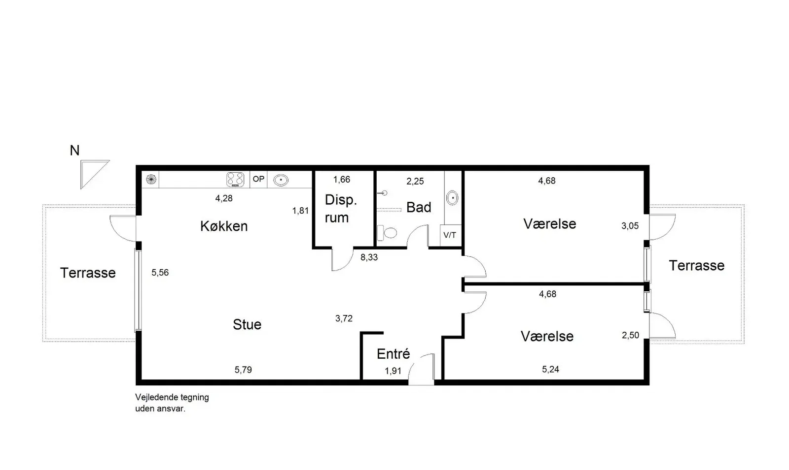 Lys 3-værelses lejlighed på 91 m² i Engbyen, Risskov – billede 13