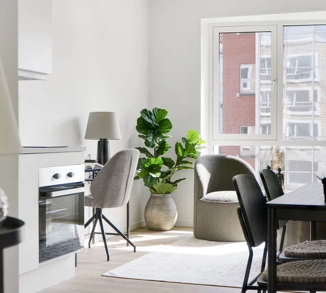 apartment 1-værelses lejlighed med eget køkken og badeværelse