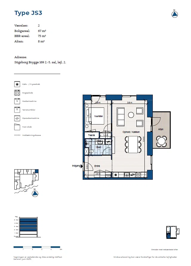 Visual presentation of the listing