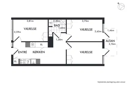 Visual presentation of the listing