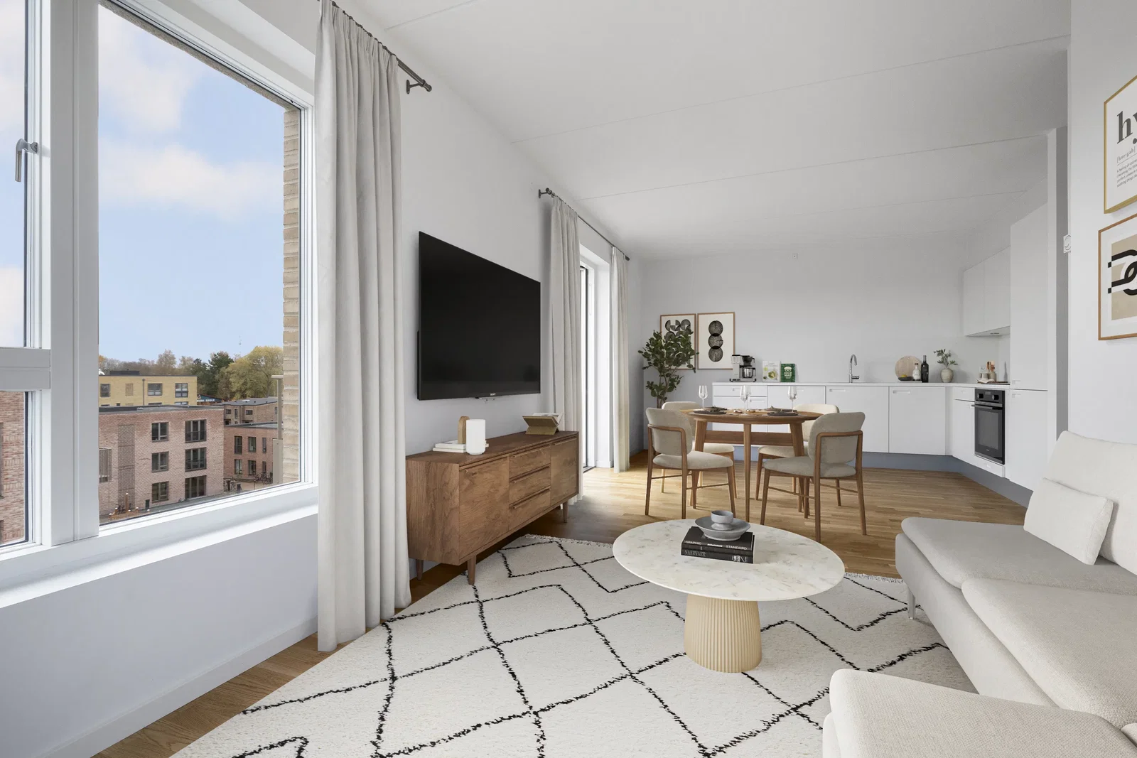 apartment Lys 2-værelses lejlighed i grønne Bellishus