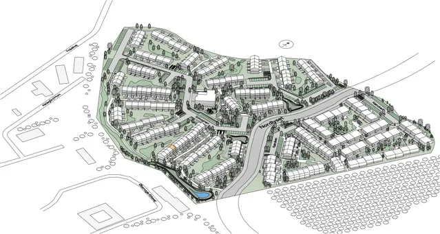 townhouse Rækkehus i to plan i moderne bofællesskab