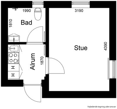 Charming Row House with 1 Room - Fredensgade, Gelsted - 4