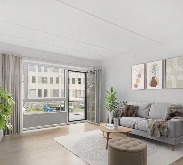 Bright 1-room apartment of 45 m² by the harbour in Aalborg