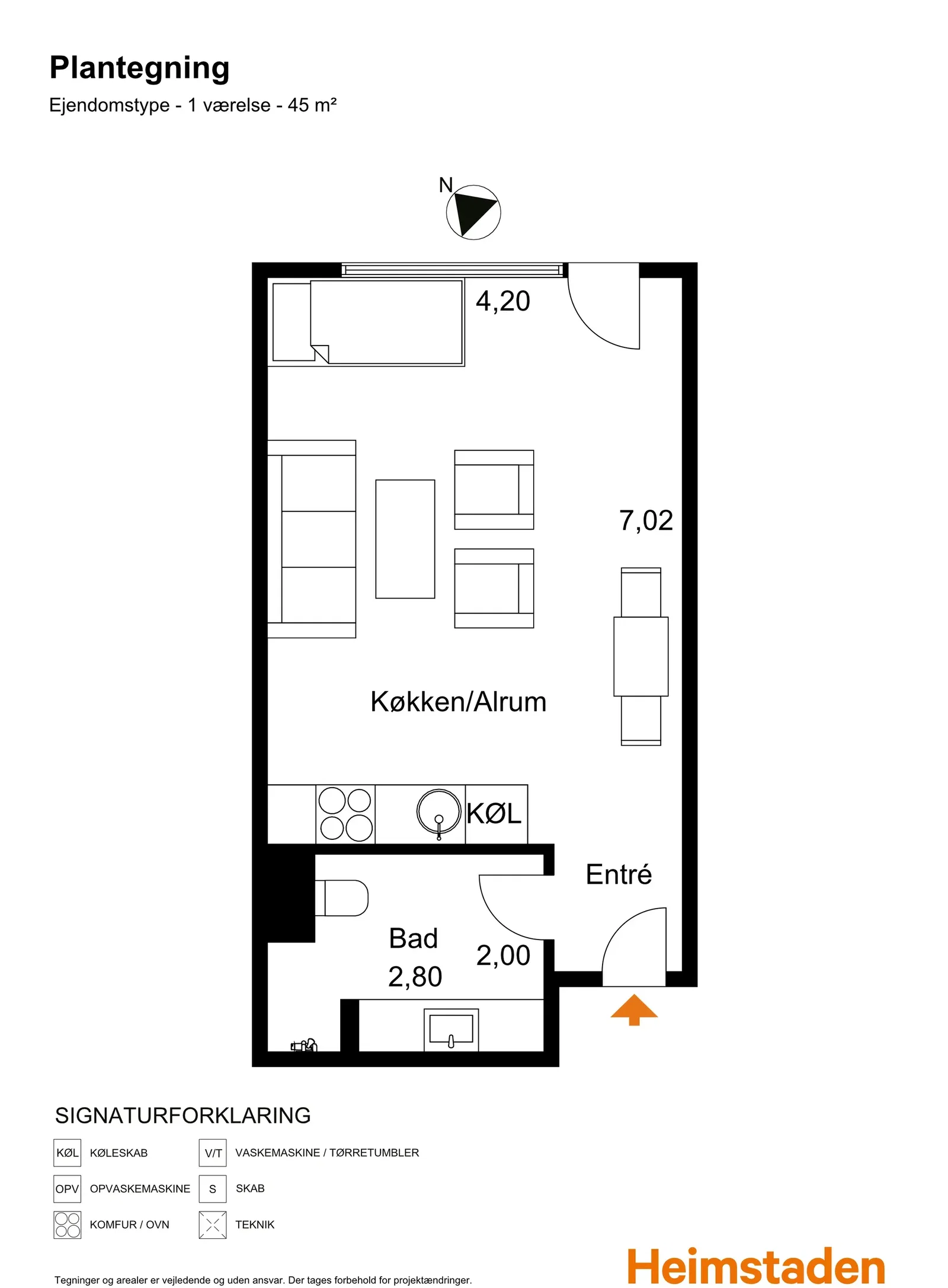 Bright 1-room apartment of 45 m² by the harbour in Aalborg – photo 12