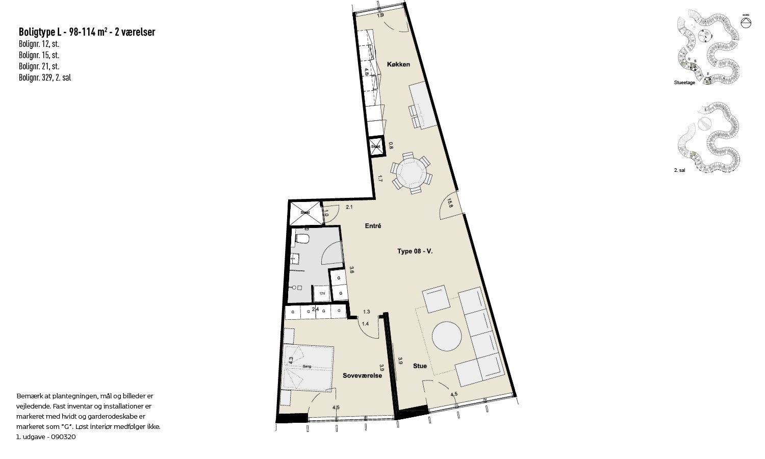 Visual presentation of the listing