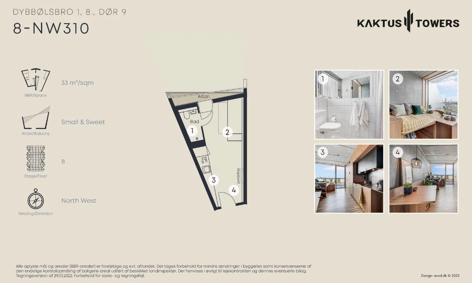 Visual presentation of the listing