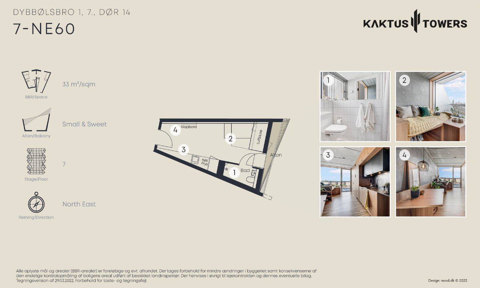 Visual presentation of the listing
