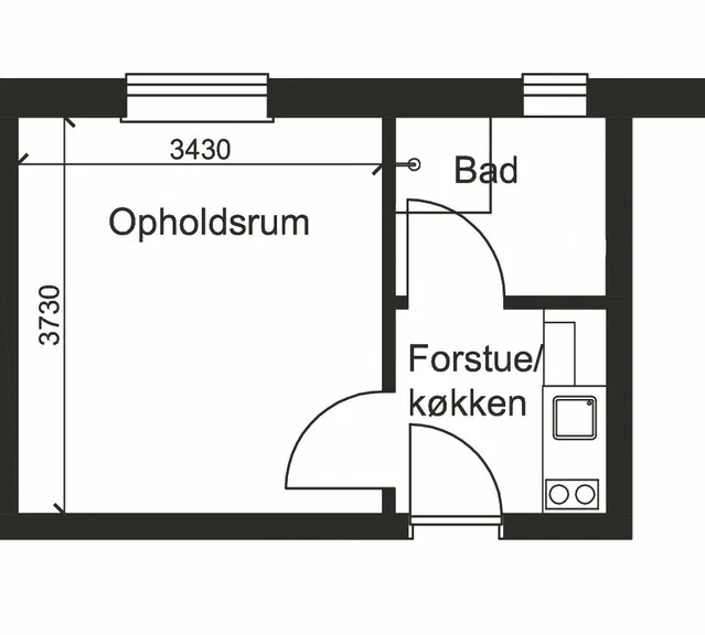 room Prisvenlig ungdomsbolig