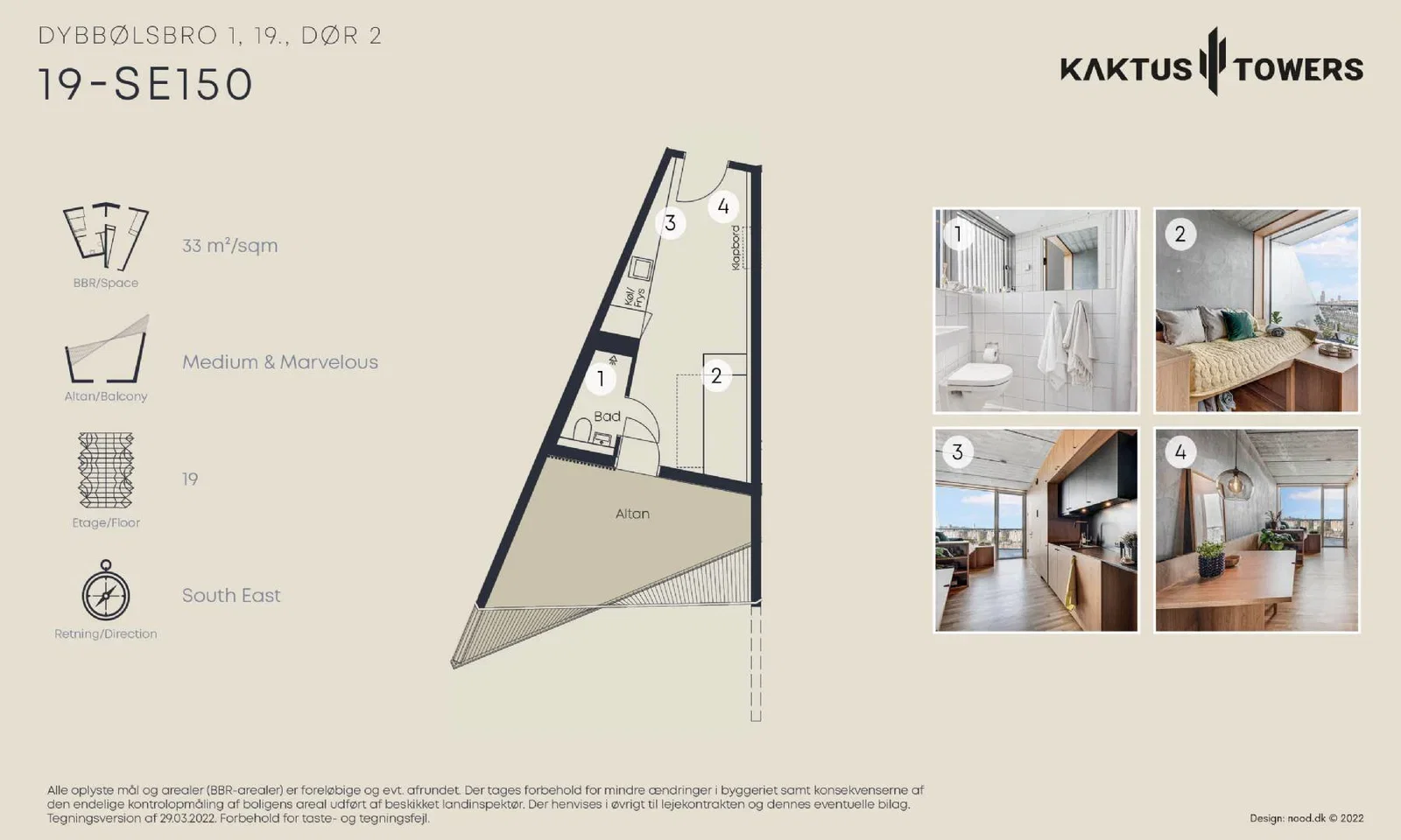 Visual presentation of the listing