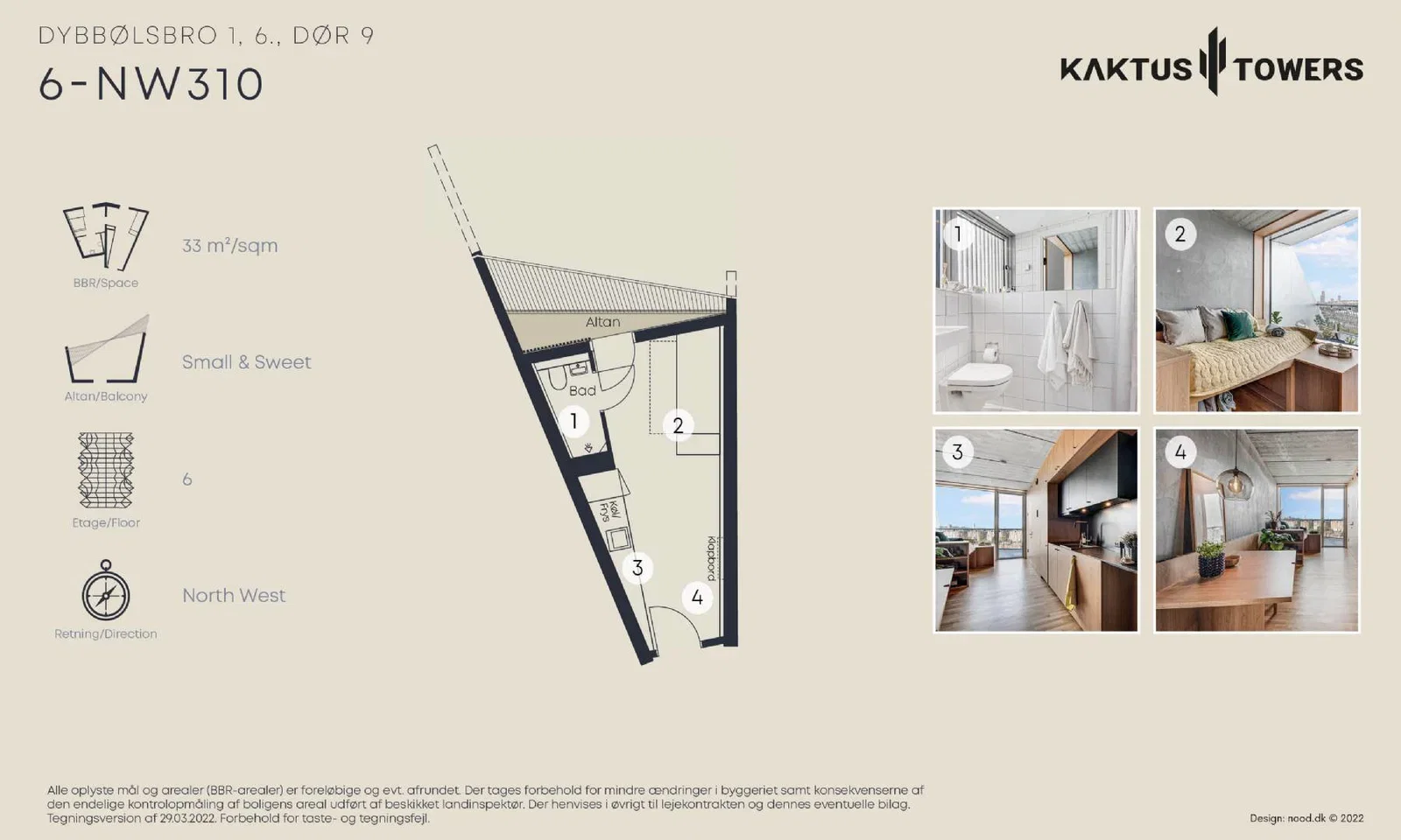 Visual presentation of the listing
