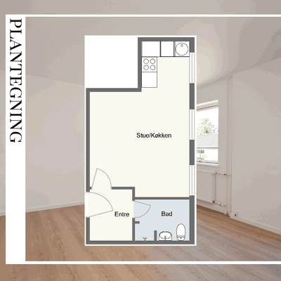 Bright 1-bedroom on 37 sqm in quiet surroundings - Bag Klostret, Slagelse - 4