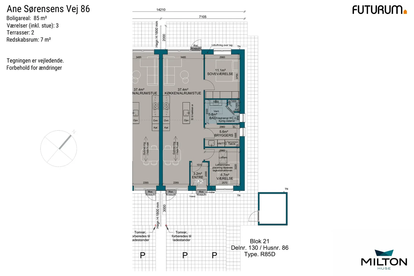 Visual presentation of the listing
