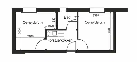room Prisvenlig ungdomsbolig