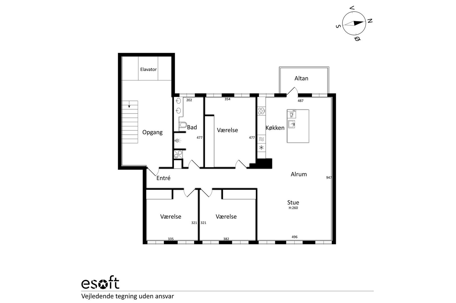Visual presentation of the listing