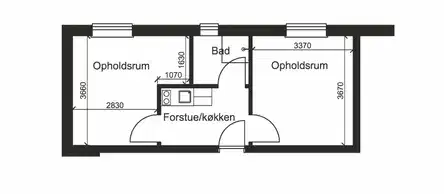 room Prisvenlig ungdomsbolig