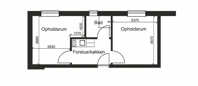 room Prisvenlig ungdomsbolig