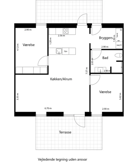 3-værelses rækkehus med terrasse og have - Agerglimt, Vejle - 4