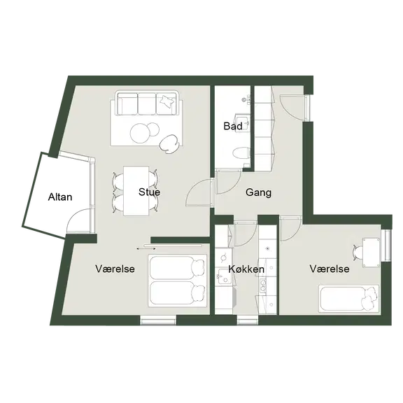 apartment Renoveret lejlighed midt i byen