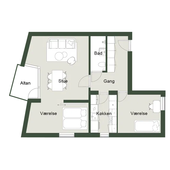 apartment Renoveret lejlighed midt i byen
