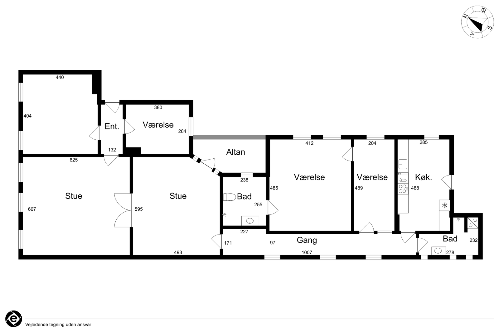 Visual presentation of the listing