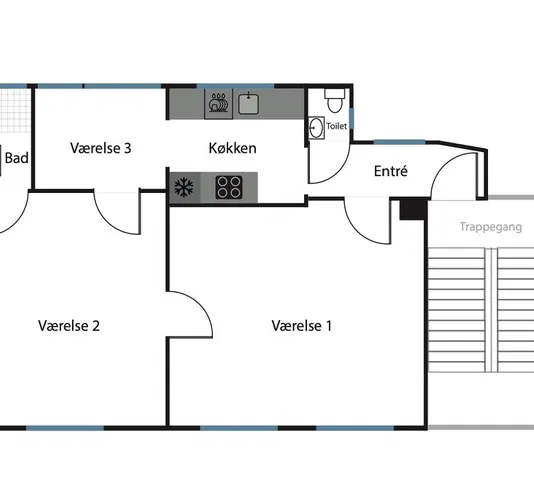 apartment 2.5-Room Ground-Floor Apartment in Viborg City Centre