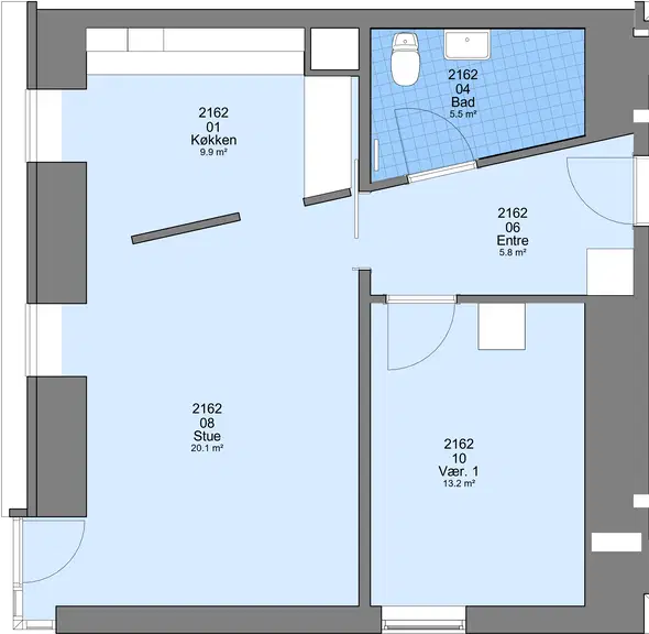 apartment Lejlighed med to værelser til leje