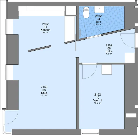 apartment Lejlighed med to værelser til leje