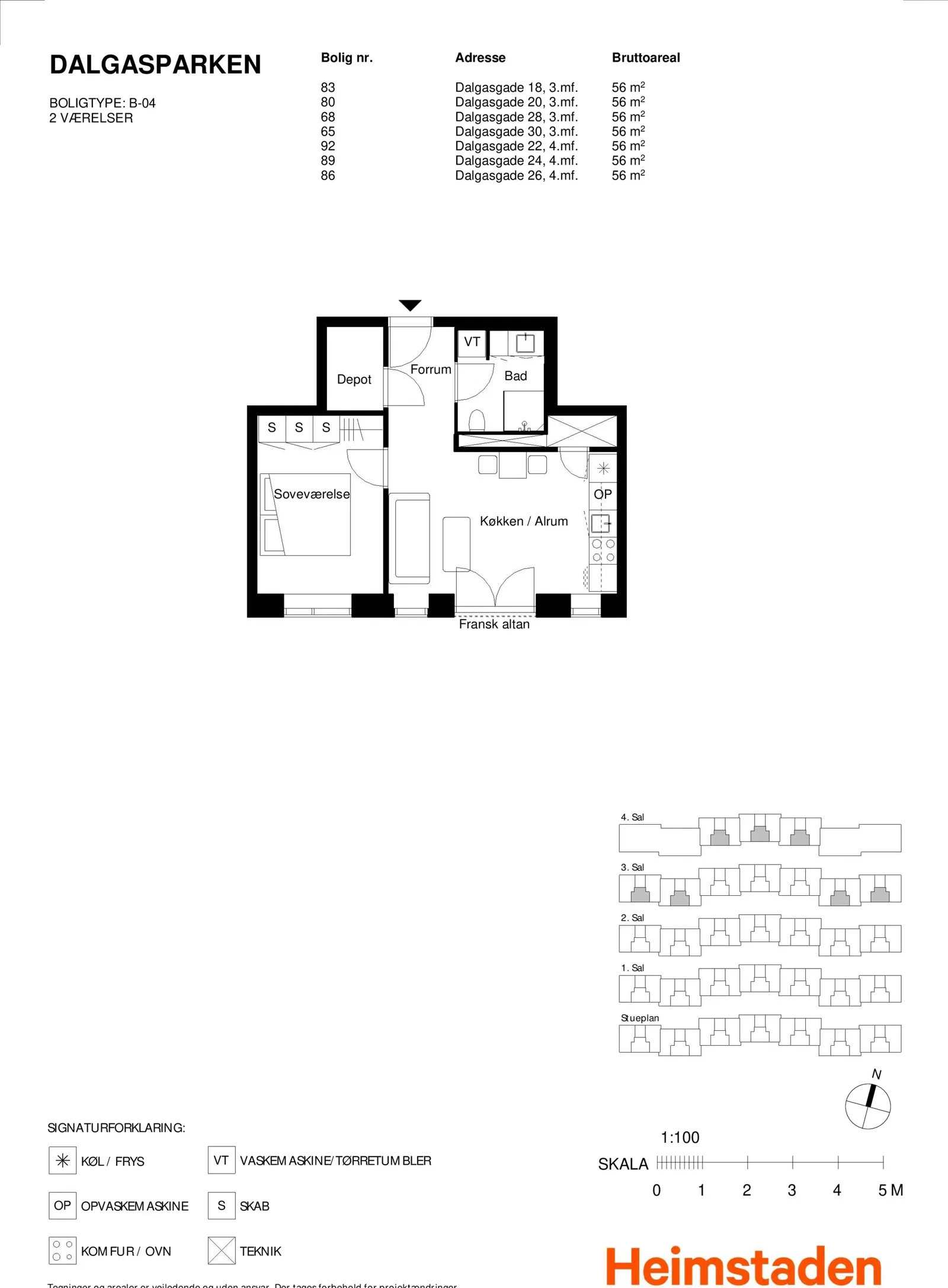 Visual presentation of the listing