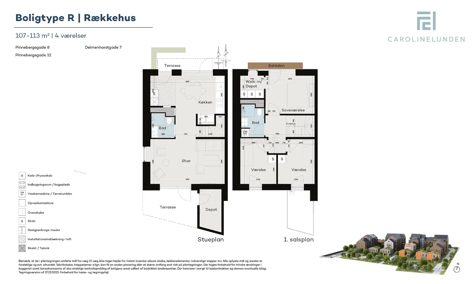 Visual presentation of the listing