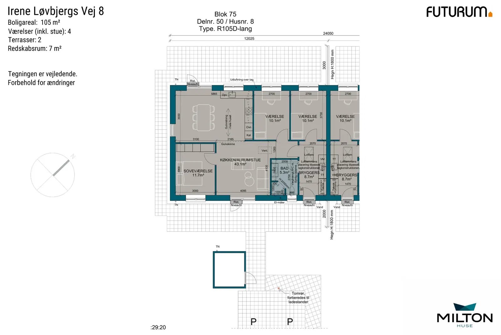 Visual presentation of the listing