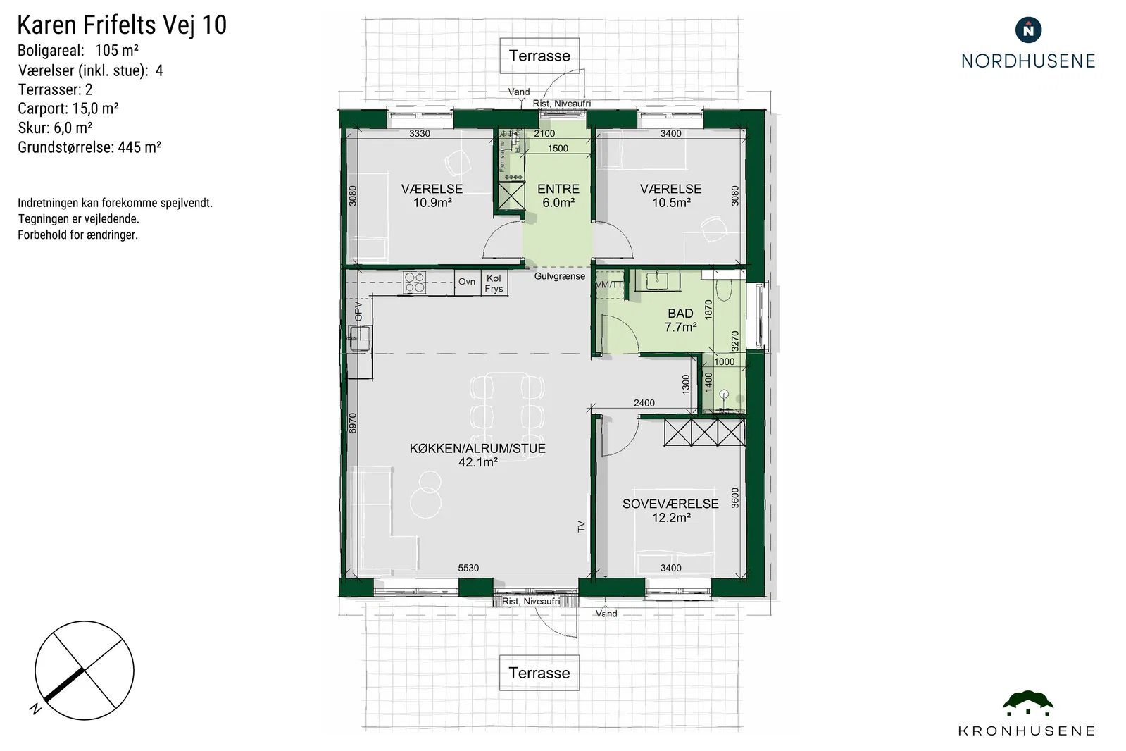 Visual presentation of the listing