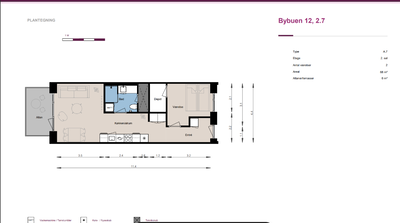 Lys lejlighed på 62 m² - Bybuen, Skovlunde - 3
