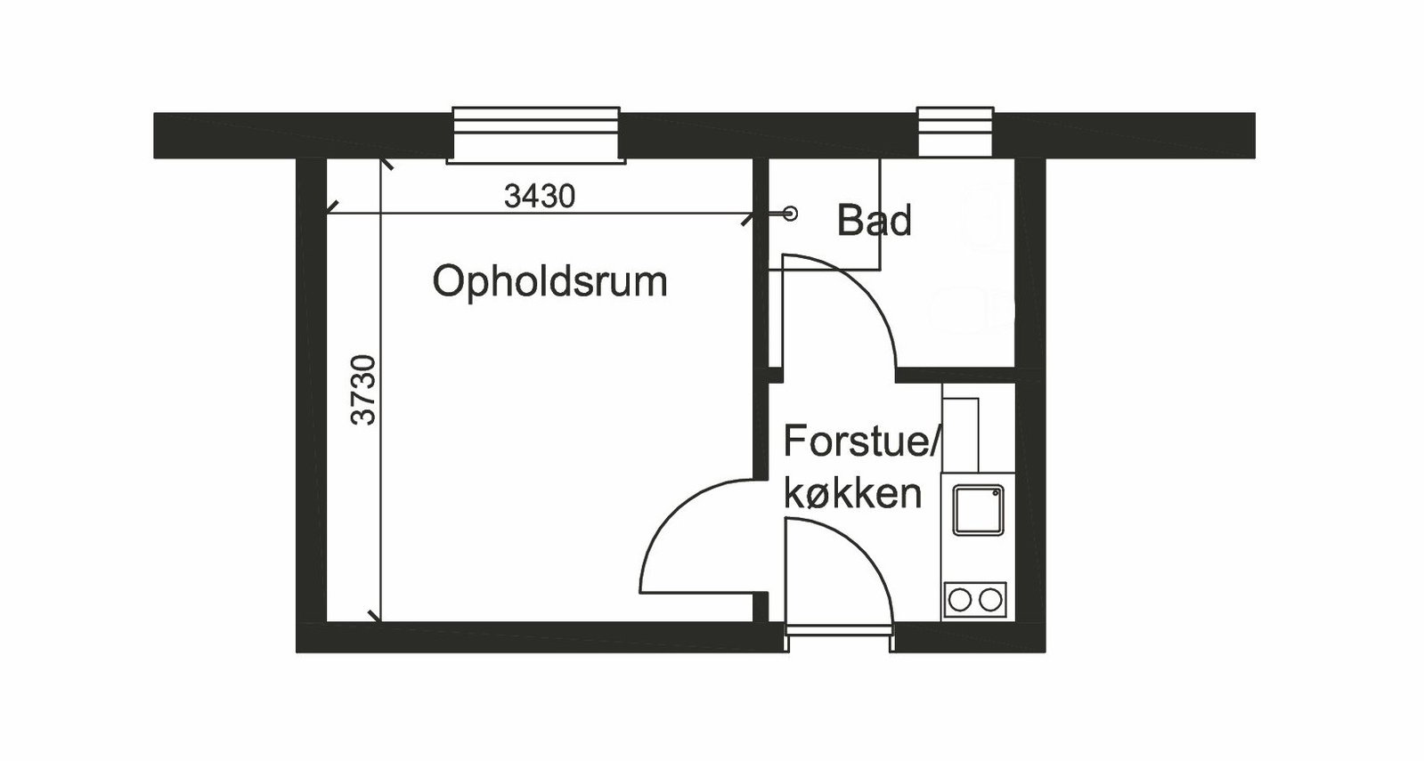 room Prisvenlig ungdomsbolig