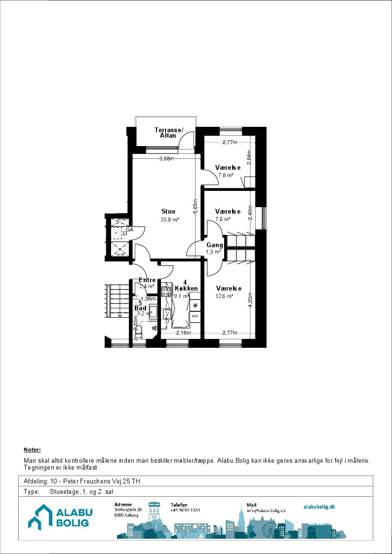 Visual presentation of the listing
